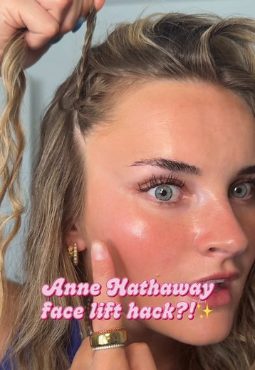 Anne Hathaway Hair Hack That Creates an Instant Facelift
