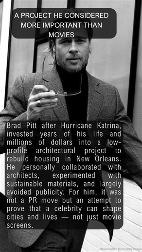 A PROJECT HE CONSIDERED MORE IMPORTANT THAN MOVIES