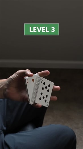 @squareupshorts on Instagram: "One Handed Slide Move (LEVEL 3) #cardistry #tutorial #shuffle #beginner #playingcards"