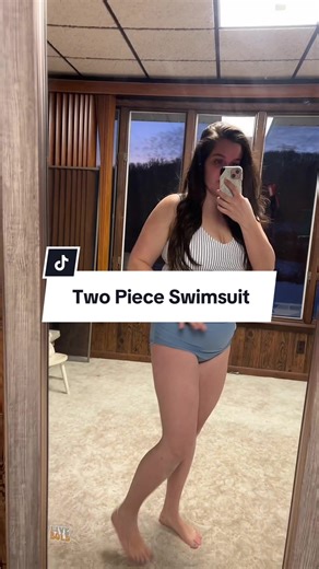 Secure. Comfortable. Cute 💙 #MomStyle #Tankini #ComfortFirst #SwimsuitSeason #ad