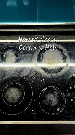 Premalatha | Recipe Developer on Instagram: "How to Clean a Ceramic Hob & GET RID of Scratches! Simple but it’s a magical cleaning method, within 15 mins your hob becomes clean & shiny. All we need is a cleaning spray, a scrubber, a microfiber cloth, and a magical item WAX. My Hob is from IKEA, it’s a hot plate ceramic hob any flat base cookware works. We have 2 Hobs in our home as the kitchen theme is dry & wet kitchen. The one in the wet kitchen I am using for normal day-to-day cooking and the