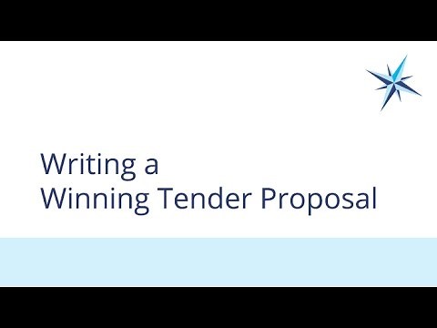 Writing a Winning Tender Proposal