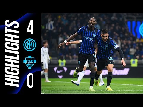 HISTORIC MILESTONES AND A FOUR-GOAL SHOW: WHAT A NIGHT 🖤💙 INTER 4-0 COMO SERIE A 25/26 HIGHLIGHTS 🇬🇧