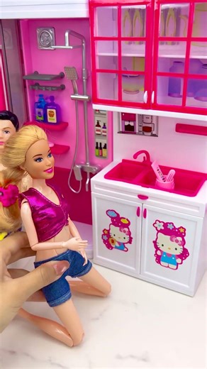 Satisfying With Unboxing Barbie Princess & Dream House Set Toys, ASMR Video #shorts