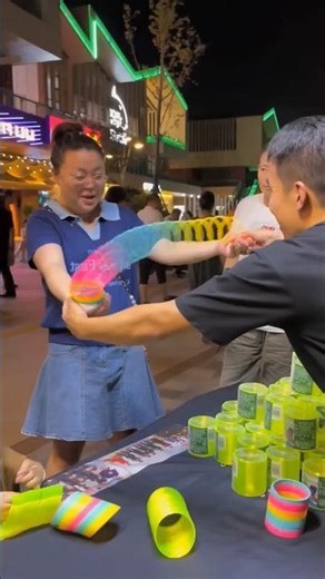 play slinky in public~New Viral Gadgets, Smart Appliances, Kitchen Utensils/ Home Inventions #shorts