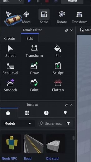 🏞️Панель Terrain Editor | Обучение Roblox Studio #роблоксстудио #роблокс #создаюигру #роблоксистории