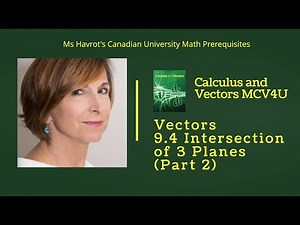 Vectors 9.4 Intersection of 3 planes part 2