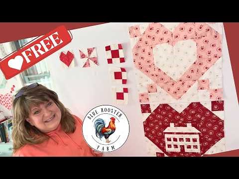Cornerstone Quilt Blocks Tutorial: Heart, Pinwheel & 9-Patch (Free Tutorial)❤️