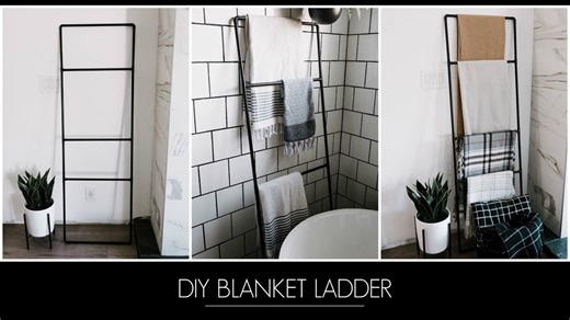 Modern DIY Blanket Ladder [With Copper Pipe!]