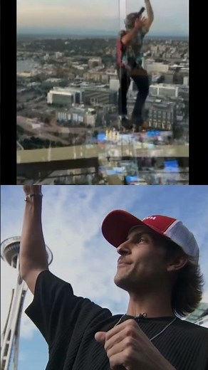 Video shows two men backflip off the top of Seattle's Space Needle
