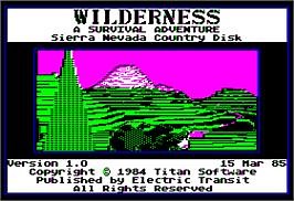 Wilderness: A Survival Adventure - Apple II - Games Database