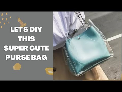 Diy Clear vinyl cute bag | Simple PVC bag.