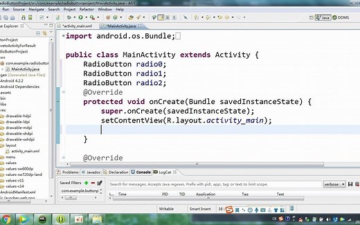 RadioGroup和RadioButton的响应事件