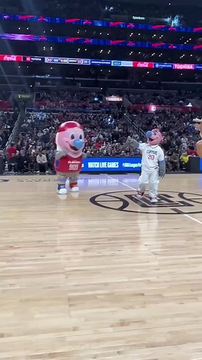 MEGA CHUCK Takes Center Stage with the LA Clippers Mascot