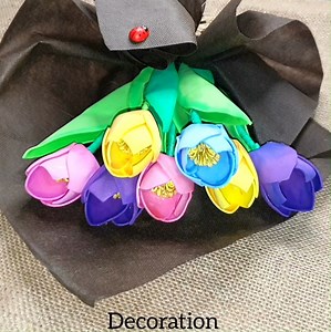 1.4K reactions · 1.2K shares | Let's make an awesome tulips from eva foam papers. Easy crafts | Decoration | Facebook