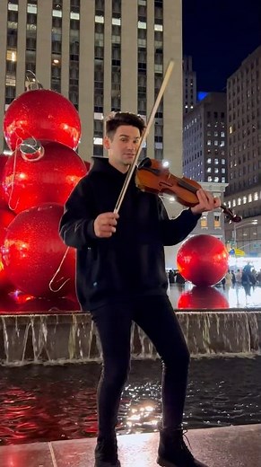 Jingle Bell Rock – Fun Violin Cover 🎄✨ | David Bay in New York City (Radio City Christmas)