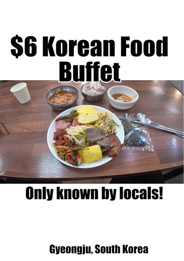 This buffet in Korea is only 9000 KRW ($6)! It's full of homecooked food. It's hidden in a traditional market - so you'll have to dig around a bit to find it - but it's worth the efforts. | Tastes SEOUL Good