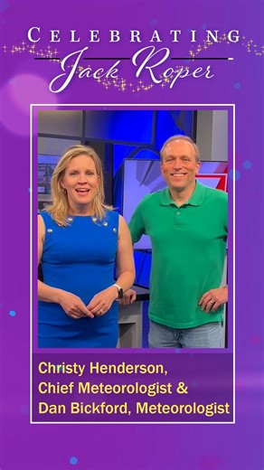 Chief Meteorologist Christy Henderson and Meteorologist Dan Bickford say Happy Retirement to Jack Roper! https://www.wspa.com/celebrating-roper/ | Your Carolina