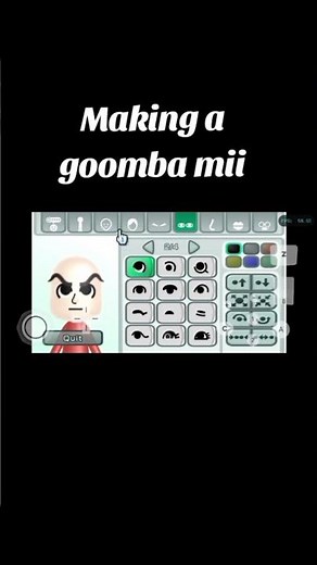 making a goomba mii #nintendo #wii #nostalgia #mii #miichannel