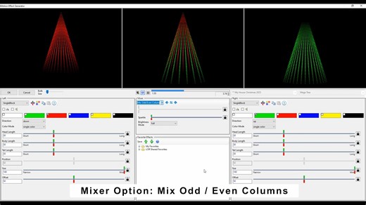Add a twist to the Motion Effect "Single Block" with the Odd Even Mixer option! #softwaretips #lors6 #lightshow #LightORama | Light-O-Rama