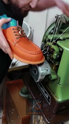 Stitch Premium Leather Shoes Fast Using Heavy Industrial Outsole Machines