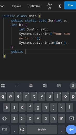 "CODING" on mobile #coding #java #mobile