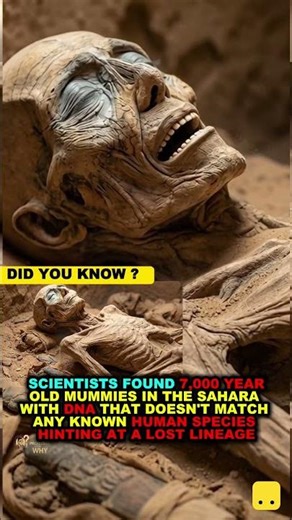 7,000-Year-Old Sahara Mummies Found With DNA From a Lost Human Lineage! Scientists Shocked #viral