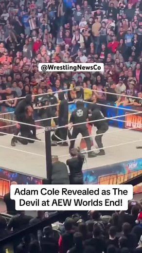 Adam Cole Revealed as The Devil at AEW Worlds End! #aew #aewworldsend #mjf #adamcole