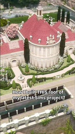 Sims 4 roof building session 🏰 #thesims4