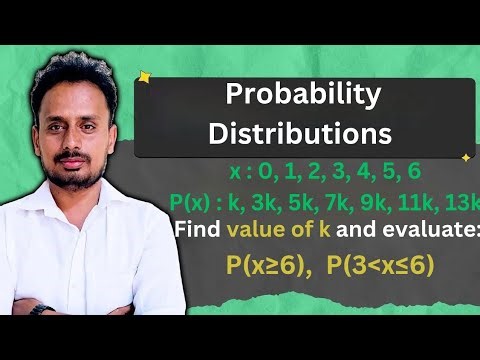 Discrete Probability Distributions | Find k and Evaluate Probabilities | BCS301 Module 1