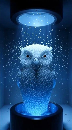 Making an Owl from Floating Particles 🌌 #aiart