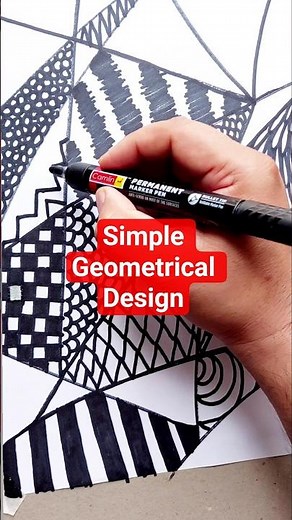 Simple geometrical Drawing Pattern Shorts video #shorts