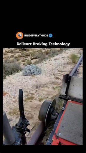 Explore l Learn l Facts on Instagram: "Railcart braking technology is designed to stop massive, fast-moving railcars safely and smoothly by using a mix of mechanical force, air pressure, and friction control. Modern rail systems rely on air brakes, where compressed air releases or applies brake pads onto the wheels, slowing the train with controlled force. Some systems use dynamic braking, turning the train’s motors into generators that convert movement into electrical resistance to reduce speed