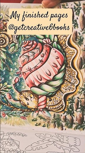 Get Creative6 Books #getcreative6books #finishedcoloringpages #adultcolorbook #adultcoloringchannel