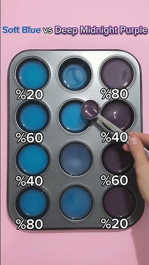 💙🌌 Soft Blue vs Deep Midnight Purple | Serenity Meets Cosmic Depth ✨ #colors #colorblend #colorscope