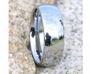 Silver Tungsten Carbide Ring: Comfort Fit, Scratch Resistant,anniversary & Engagement,comfort Fit,women's Wedding Band,men's Ring - Etsy