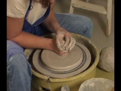 Danielle ~ The Clay Lady - Throwing a Plate on the Pottery Wheel