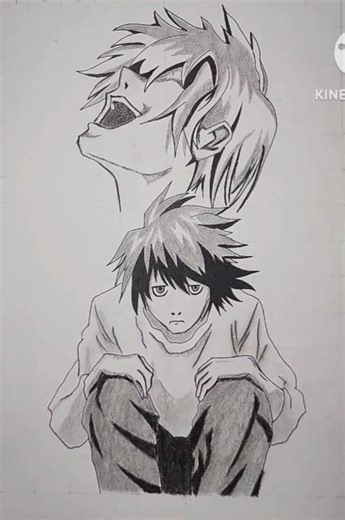 kira and l (death note) comment down 👇 which character next should I draw please like and subscribe