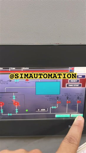 Schneider HMI for water distribution system #trending #shorts by @s‪@simautomation‬schneider #HMI #PLC