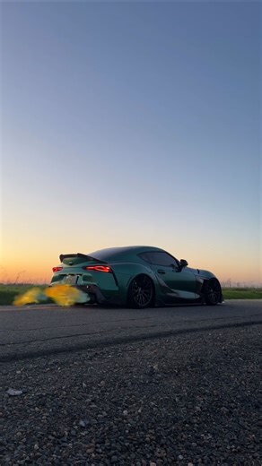MK5 Toyota Supra Shooting Massive Green Flames #automobile #supra #Toyota #flames