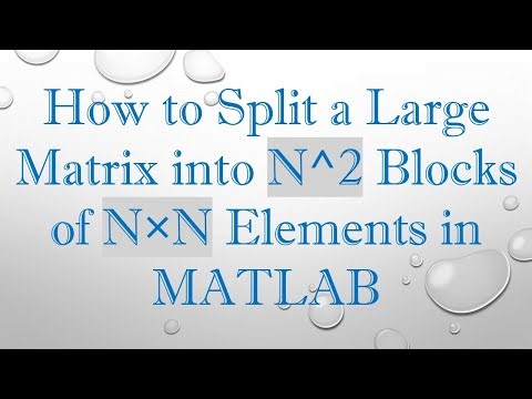How to Split a Large Matrix into N^2 Blocks of N×N Elements in MATLAB