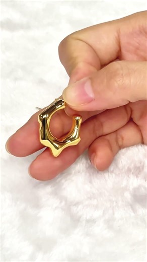 Enhance your accessory collection with these Stylish Gold-Plated Hoop Earrings #jewellery #earrings