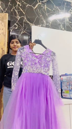 Simple gown outfit, stitch by fashion 😍🥹👀designer Kalyani #trending #dress #fashiondesigner