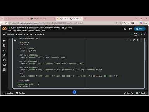 Tugas Alpro meeting 6 : Program perhitungan pajak tahunan menggunakan python