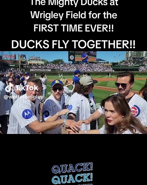 The Mighty Ducks' Historic First Pitch at Wrigley Field