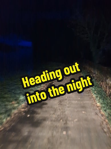 Heading out into the night after loading straw