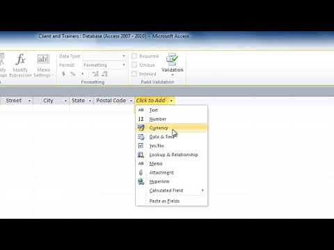Microsoft Access: Add a Lookup field to a Table