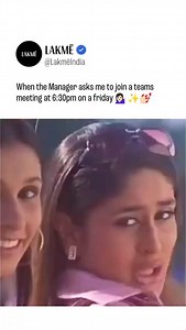 35K views · 49 reactions | Not me ignoring the Teams ping like it’s spam mail  ✉️ LAKMĒ (Kareena Kapoor Khan, Kareena memes, tell me how it was, K3G memes, corporate girlie, corporate memes, friday vibes) #Lakme #LakmeIndia #KareenaKapoorKhan #CorporateHumour #WorkingWomen #TGIF #K3G #PooQuotes | I Love Lakme | Facebook