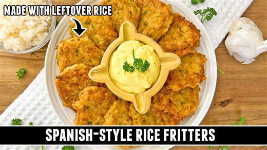 Leftover rice fritters | Amazing Spanish-style recipe