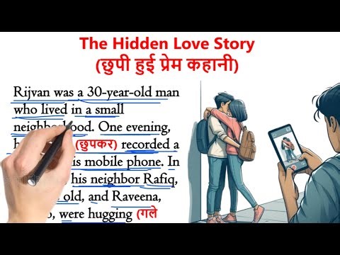 The Hidden Love Story | "छुपी हुई प्रेम कहानी" | इंग्लिश सीखे स्टोरी से | English Hindi Translation